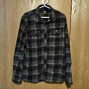 O'Neil Mens Large Plaid Button-Up Shirt